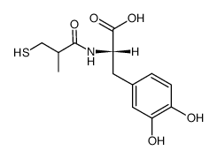 3-hydroxy-N-(DL-3-mercapto-2-methyl-1-oxopropyl)-L-tyrosine Structure