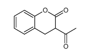 3-acetyl-3,4-dihydrochromen-2-one结构式