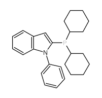 2-(二环己基膦)-1-苯基吲哚结构式