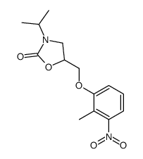 3-isopropyl-5-(2-methyl-3-nitrophenoxymethyl)-oxazolidin-2-one结构式