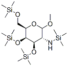 Methyl 3-O,4-O,6-O-tris(trimethylsilyl)-2-[(trimethylsilyl)amino]-2-deoxy-D-galactopyranoside结构式