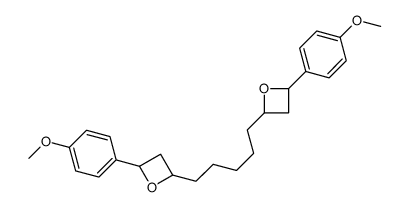 2-(4-methoxyphenyl)-4-[5-[4-(4-methoxyphenyl)oxetan-2-yl]pentyl]oxetane结构式