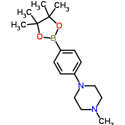4-(4-甲基-1-哌嗪基)苯硼酸频哪醇酯结构式
