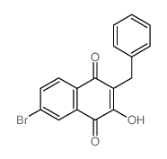 3-benzyl-7-bromo-4-hydroxy-naphthalene-1,2-dione Structure