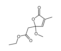 ethyl 2-methoxy-4-methyl-5-oxo-2,5-dihydrofuran-2-ylacetate结构式