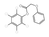 Acetic acid,2-phenoxy-, 2,3,4,5,6-pentachlorophenyl ester structure