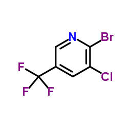 2-溴-3-氯-5-(三氟甲基)吡啶结构式