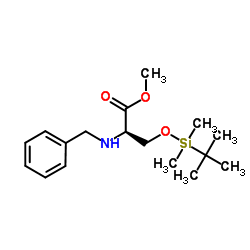 (R)-methyl 2-(benzylamino)-3-((tert-butyldimethylsilyl)oxy)propanoate Structure