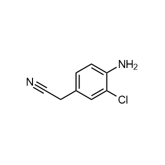 2-(4-氨基-3-氯苯基)乙腈结构式