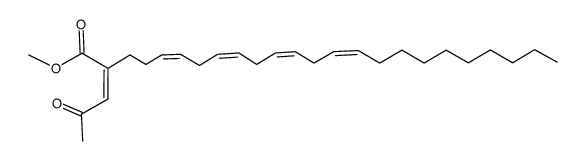 methyl (2Z,5Z,8Z,11Z,14Z)-2-(2-oxopropylidene)tetracosa-5,8,11,14-tetraenoate结构式