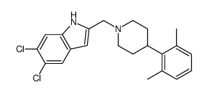 5,6-dichloro-2-[[4-(2,6-dimethylphenyl)piperidin-1-yl]methyl]-1H-indole Structure