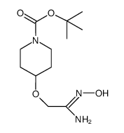 4-(N-hydroxycarbamimidoylmethoxy)piperidine-1-carboxylic acid tert-butyl ester结构式