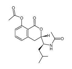 (1'S,3S)-8-acetoxy-3-(1'-(acetylamino)-3'-methylbutyl)-3,4-dihydro-1-oxo-1H-2-benzopyran结构式
