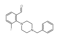 2-(4-苄基-1-哌嗪)-3-氟-苯甲醛结构式