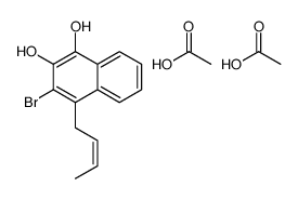 acetic acid,3-bromo-4-but-2-enylnaphthalene-1,2-diol结构式