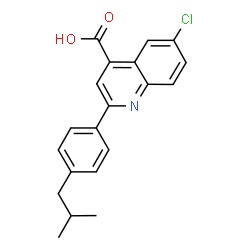 6-CHLORO-2-(4-ISOBUTYLPHENYL)QUINOLINE-4-CARBOXYLIC ACID Structure