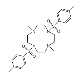 1,7-dimethyl-4,10-bis(toluene-p-sulphonyl)-1,4,7,10-tetraazacyclododecane结构式