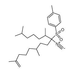 1-((7-isocyano-2,6,10,14-tetramethylpentadec-14-en-7-yl)sulfonyl)-4-methylbenzene结构式