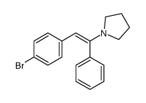 1-[2-(4-bromophenyl)-1-phenylethenyl]pyrrolidine Structure