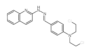 Benzaldehyde,4-[bis(2-chloroethyl)amino]-, 2-(2-quinolinyl)hydrazone Structure