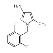 1-(2-Chloro-6-fluorobenzyl)-5-methyl-1H-pyrazol-3-amine结构式