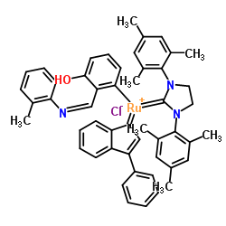 Chloro(1,3-dimesityl-2-imidazolidinylidene)(2-{(E)-[(2-methylphen yl)imino]methyl}phenolato-κO)(3-phenyl-1H-inden-1-ylidene)rutheni um picture