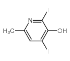 2,4-二碘-3-羟基-6-甲基吡啶结构式