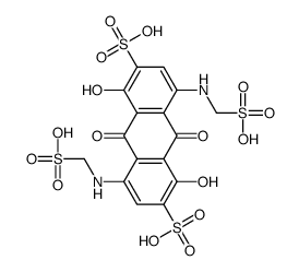 9,10-dihydro-1,5-dihydroxy-9,10-dioxo-4,8-bis[(sulphomethyl)amino]anthracene-2,6-disulphonic acid结构式
