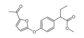 methyl 2-[4-(5-acetylfuran-2-yl)oxyphenyl]butanoate结构式