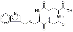 L-GAMMA-谷氨酰基-S-(1H-吲哚-3-基甲基)-L-半胱氨酰基甘氨酸结构式