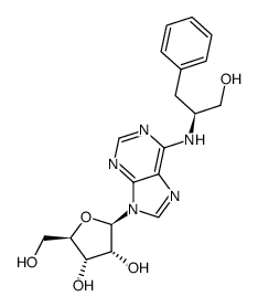 (+)-6-(S-1-hydroxy-3-phenyl-2-propylamino)-9-(β-D-ribofuranosyl)-9H-purine Structure