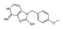 4-氨基-1,3-二氢-1-[(4-甲氧基苯基)甲基]-2H-咪唑并[4,5-c]吡啶-2-硫酮结构式