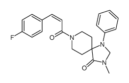 8-[(E)-3-(4-fluorophenyl)prop-2-enoyl]-3-methyl-1-phenyl-1,3,8-triazaspiro[4.5]decan-4-one Structure