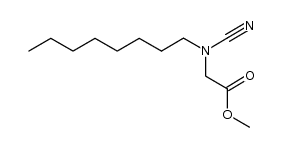 methyl N-cyano-N-n-octylaminoacetate Structure