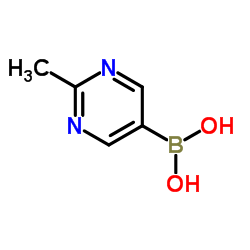 (2-甲基嘧啶-5-基)硼酸结构式