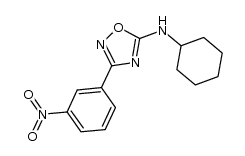 N-cyclohexyl-3-(3-nitrophenyl)-1,2,4-oxadiazol-5-amine Structure