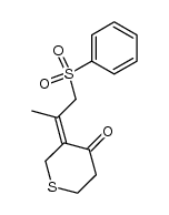 3-(1-(phenylsulfonyl)propan-2-ylidene)dihydro-2H-thiopyran-4(3H)-one Structure