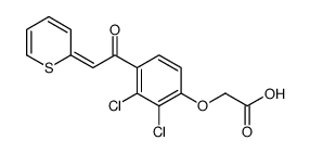 2-[2,3-dichloro-4-(2-thiopyran-2-ylideneacetyl)phenoxy]acetic acid Structure