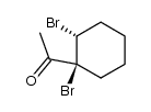1-acetyl-trans-1,2-dibromocyclohexane Structure