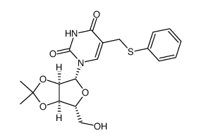 2',3'-O-isopropylidene-5-phenylthiomethyluridine结构式