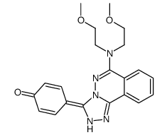 4-[6-[bis(2-methoxyethyl)amino]-2H-[1,2,4]triazolo[3,4-a]phthalazin-3-ylidene]cyclohexa-2,5-dien-1-one结构式
