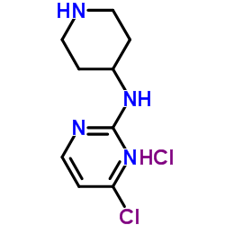(4-Chloropyrimidin-2-yl)piperidin-4-yl-amine hydrochloride Structure