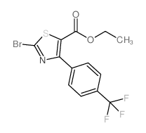2-溴-4-(4-(三氟甲基)苯基)噻唑-5-羧酸乙酯结构式