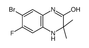 7-溴-6-氟-3,4-二氢-3,3-二甲基-2(1H)-喹噁啉酮结构式