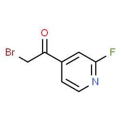 2-溴-1-(2-氟吡啶-4-基)乙酮结构式