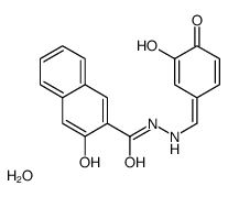 3-羟基-萘-2-羧酸(3,4-二羟基-亚苄基)-酰肼 水合物结构式