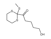 2-(5-hydroxy-1-oxopentyl)-2-(methylthio)-1,3-dithiane结构式