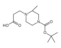 3-[(2S)-2-methyl-4-[(2-methylpropan-2-yl)oxycarbonyl]piperazin-1-yl]propanoic acid Structure