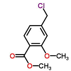 4-Chloromethyl-2-methoxy-benzoic acid methyl ester结构式