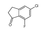 5-氯-7-氟-2,3-二氢-1H-茚-1-酮结构式